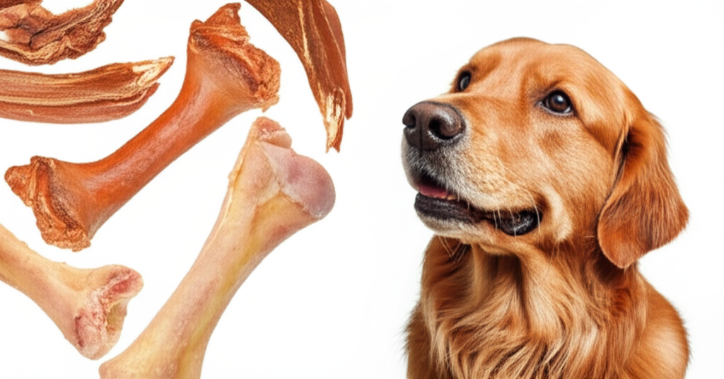 Generate a high-quality, relevant image prompt for an article about: Can Dogs Eat Pig Bones? Safe or