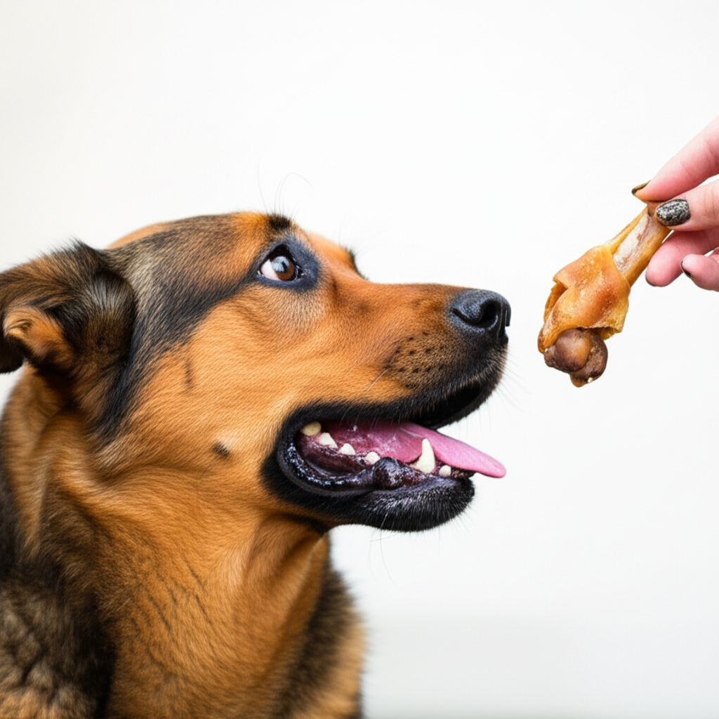 Generate a high-quality, relevant image prompt for an article about: Can Dogs Eat Cooked Pigs Feet?