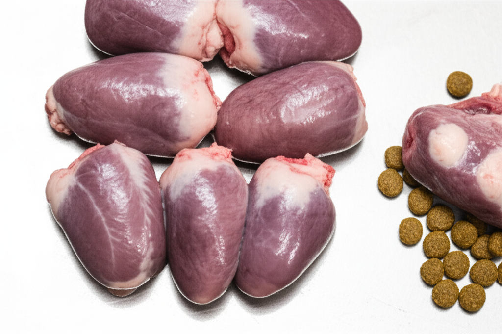 Generate a high-quality, relevant image prompt for an article about: Can Dogs Eat Pig Hearts? Safe &